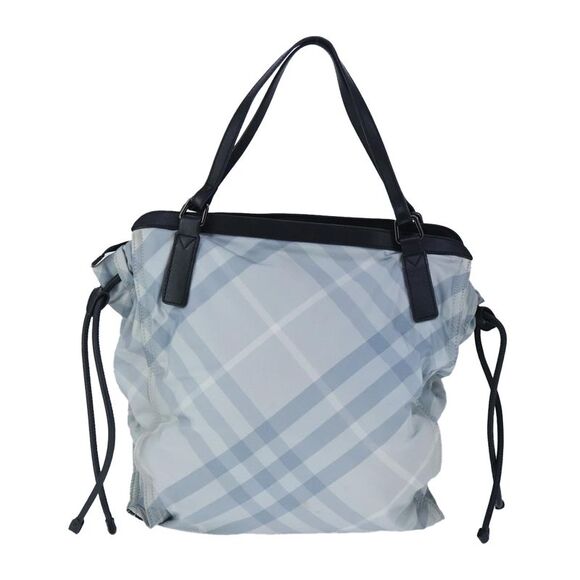 Burberry Nova Check Blue Synthetic Tote Bag (Pre-Owned) - Picture 2 of 16